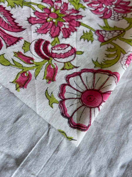 Authentic HandBlock Sanganeri Printed, Eco Friendly Dyes, Pure Soft Cotton Fabric