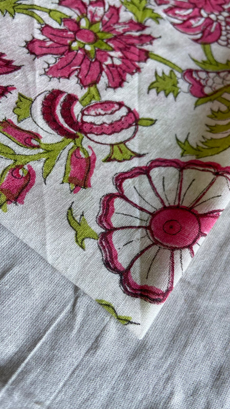 Authentic HandBlock Sanganeri Printed, Eco Friendly Dyes, Pure Soft Cotton Fabric