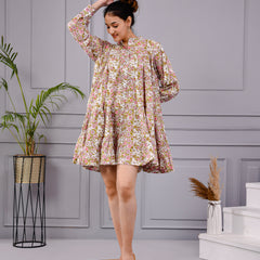 Sitara Frock Women's Floral Flared Dress