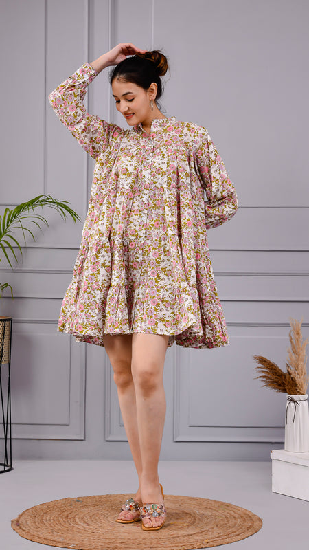 Sitara Frock Women's Floral Flared Dress