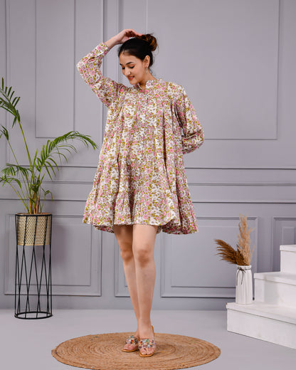 Sitara Frock Women's Floral Flared Dress