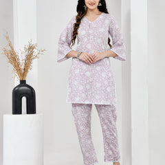 Tasha Printed Lilac Co-ord Set